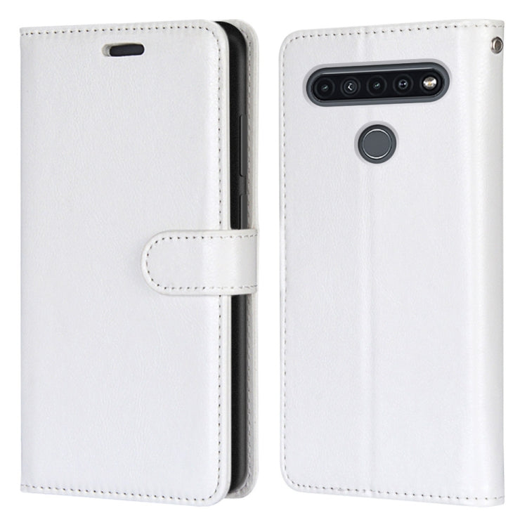 For LG K41S / K51S Pure Color Horizontal Flip PU Leather Case with Holder & Card Slots & Wallet & Photo Frame