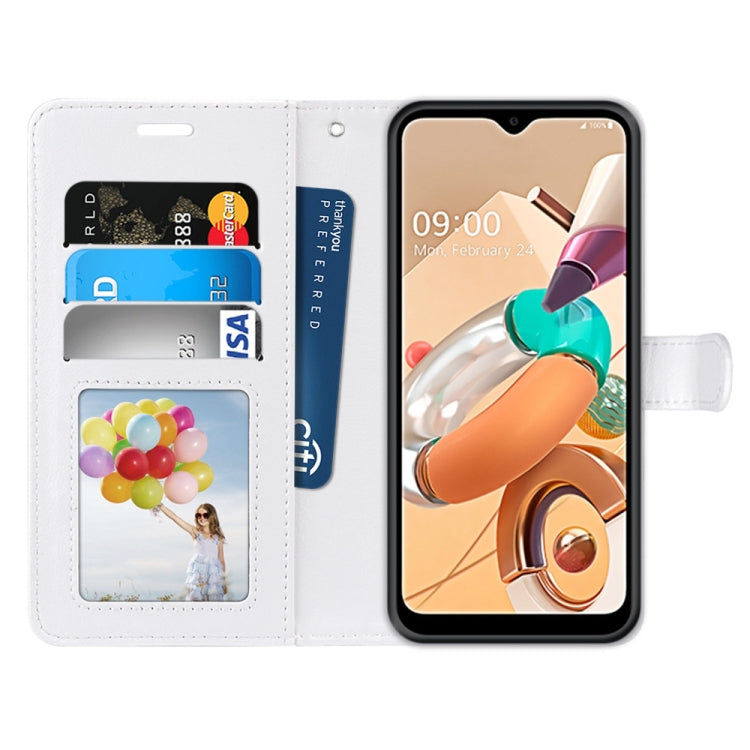 For LG K41S / K51S Pure Color Horizontal Flip PU Leather Case with Holder & Card Slots & Wallet & Photo Frame