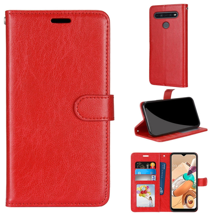 For LG K41S / K51S Pure Color Horizontal Flip PU Leather Case with Holder & Card Slots & Wallet & Photo Frame