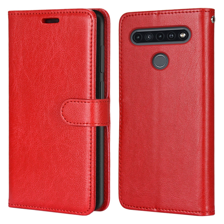 For LG K41S / K51S Pure Color Horizontal Flip PU Leather Case with Holder & Card Slots & Wallet & Photo Frame
