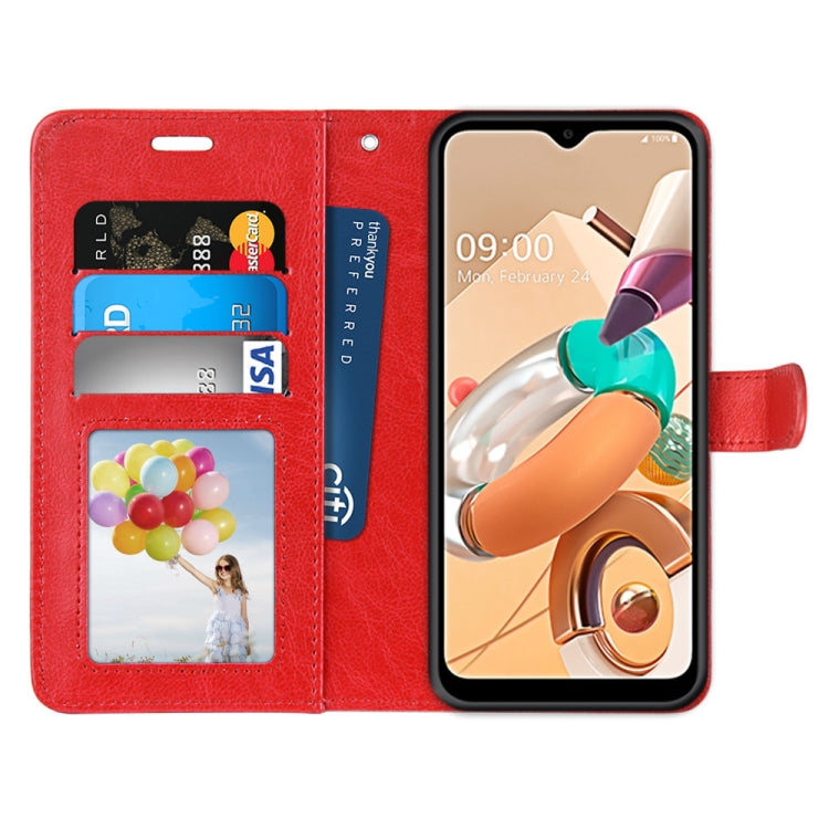 For LG K41S / K51S Pure Color Horizontal Flip PU Leather Case with Holder & Card Slots & Wallet & Photo Frame