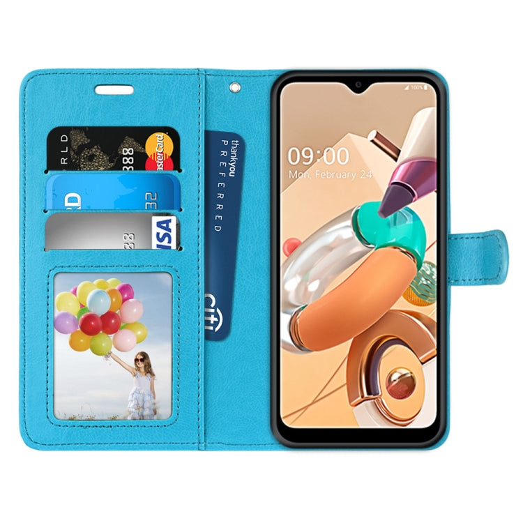 For LG K41S / K51S Pure Color Horizontal Flip PU Leather Case with Holder & Card Slots & Wallet & Photo Frame