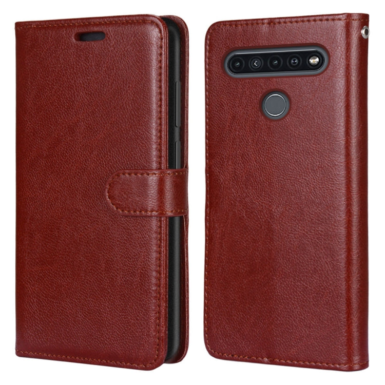For LG K41S / K51S Pure Color Horizontal Flip PU Leather Case with Holder & Card Slots & Wallet & Photo Frame