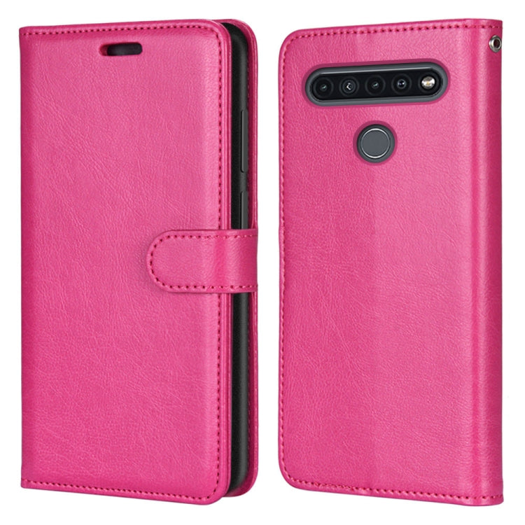 For LG K41S / K51S Pure Color Horizontal Flip PU Leather Case with Holder & Card Slots & Wallet & Photo Frame