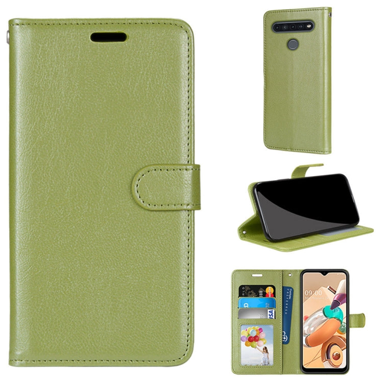 For LG K41S / K51S Pure Color Horizontal Flip PU Leather Case with Holder & Card Slots & Wallet & Photo Frame
