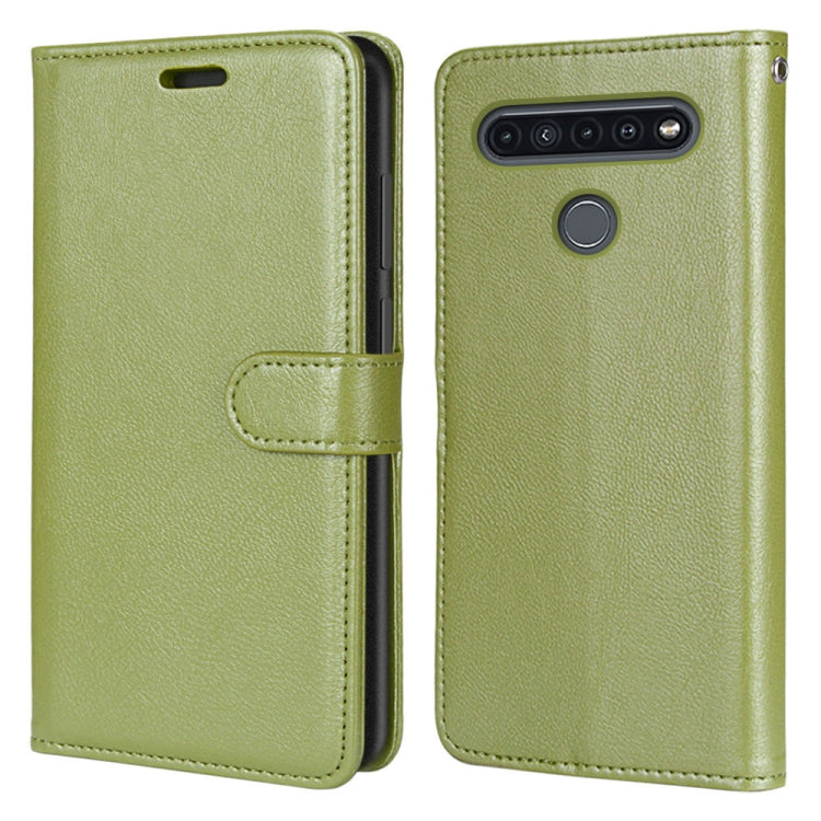 For LG K41S / K51S Pure Color Horizontal Flip PU Leather Case with Holder & Card Slots & Wallet & Photo Frame