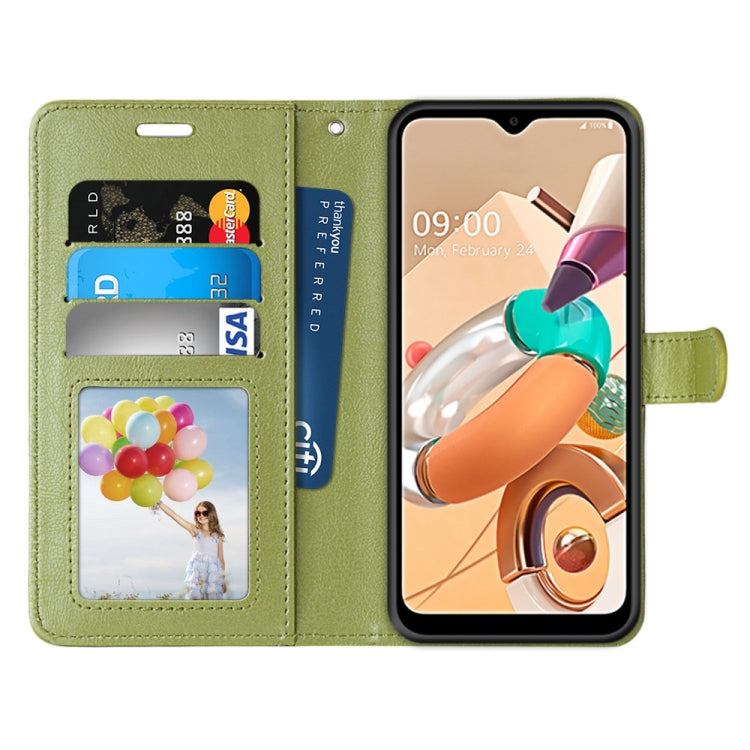 For LG K41S / K51S Pure Color Horizontal Flip PU Leather Case with Holder & Card Slots & Wallet & Photo Frame