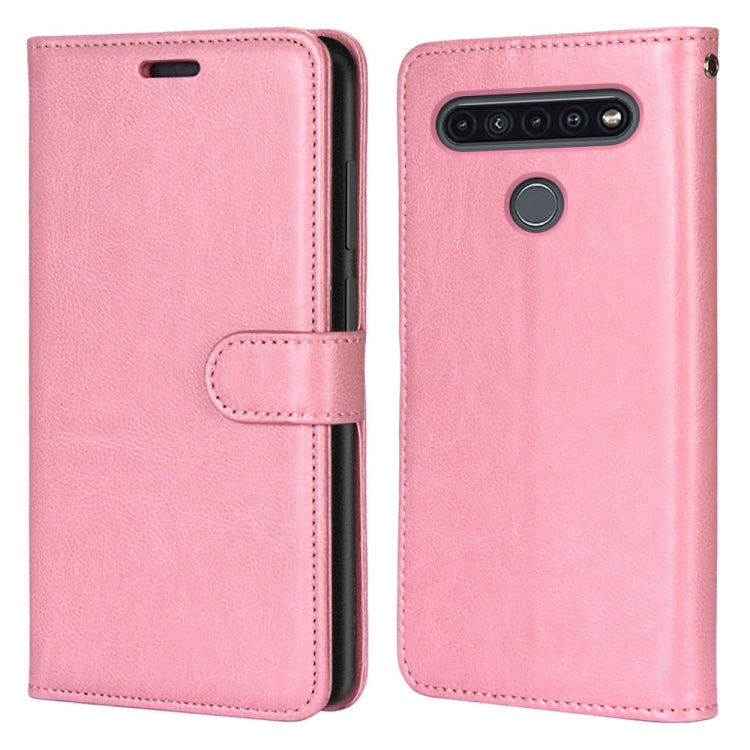 For LG K41S / K51S Pure Color Horizontal Flip PU Leather Case with Holder & Card Slots & Wallet & Photo Frame