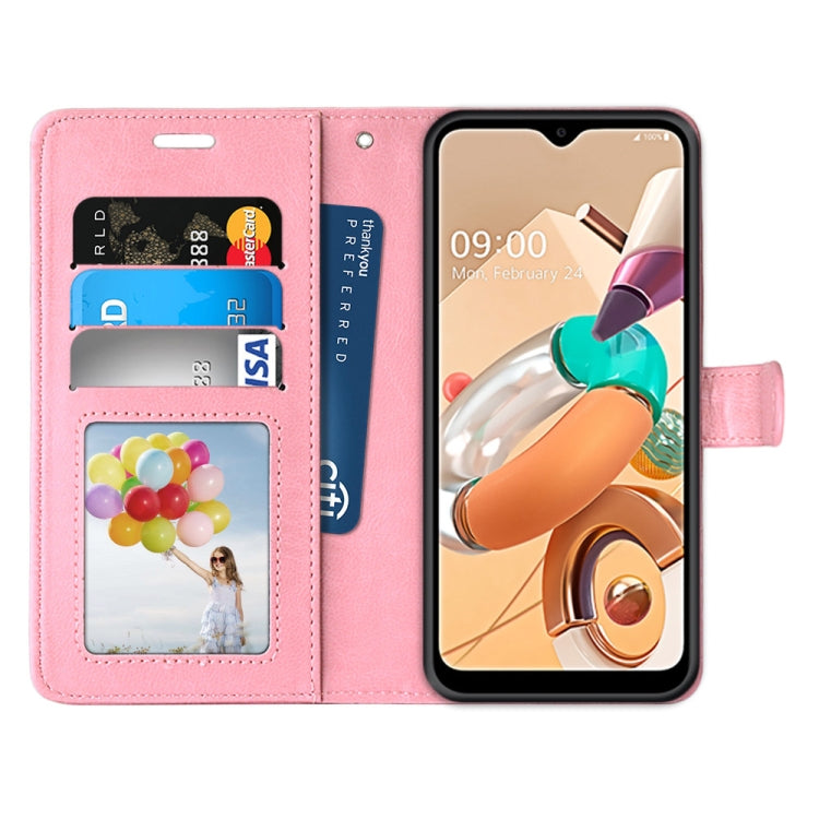 For LG K41S / K51S Pure Color Horizontal Flip PU Leather Case with Holder & Card Slots & Wallet & Photo Frame