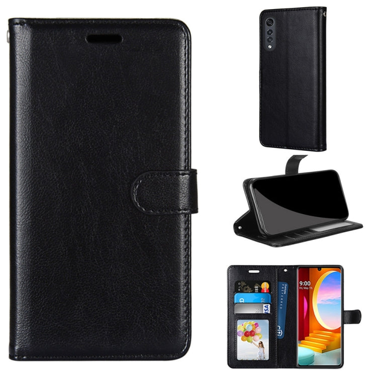 For LG Velvet Pure Color Horizontal Flip PU Leather Case with Holder & Card Slots & Wallet & Photo Frame