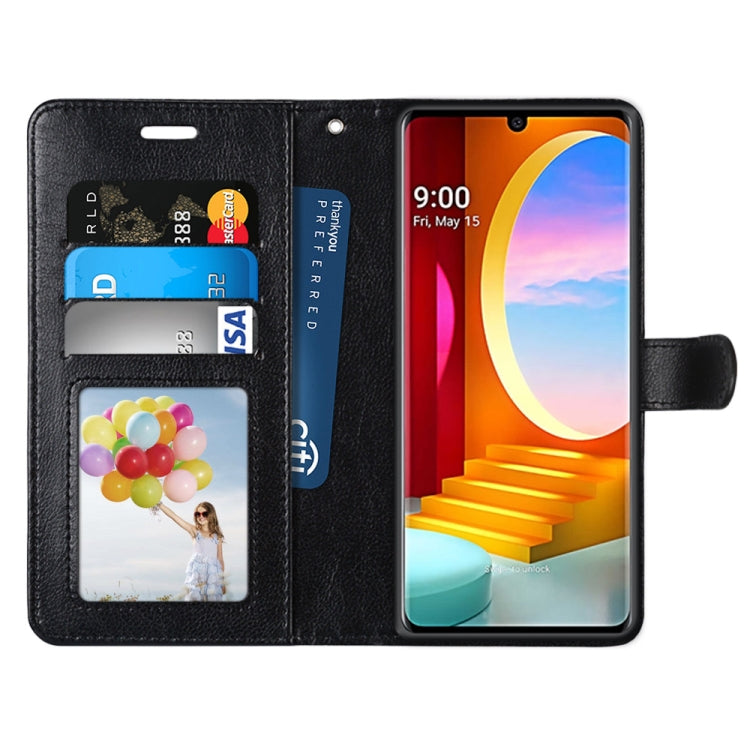 For LG Velvet Pure Color Horizontal Flip PU Leather Case with Holder & Card Slots & Wallet & Photo Frame