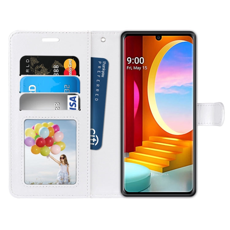 For LG Velvet Pure Color Horizontal Flip PU Leather Case with Holder & Card Slots & Wallet & Photo Frame
