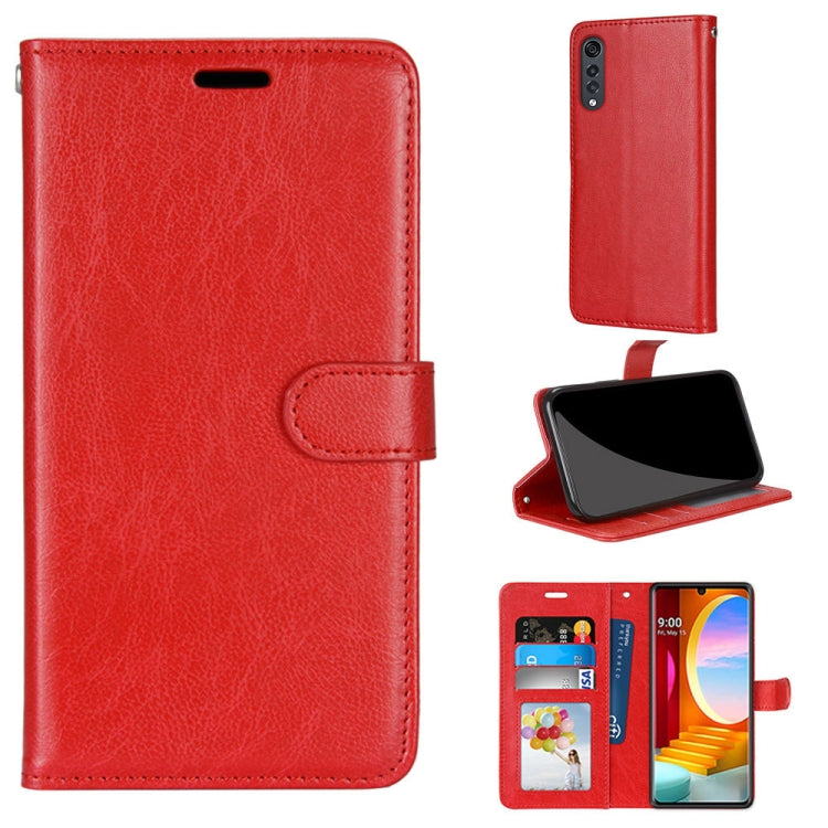 For LG Velvet Pure Color Horizontal Flip PU Leather Case with Holder & Card Slots & Wallet & Photo Frame