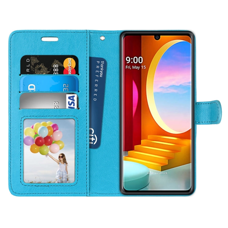 For LG Velvet Pure Color Horizontal Flip PU Leather Case with Holder & Card Slots & Wallet & Photo Frame