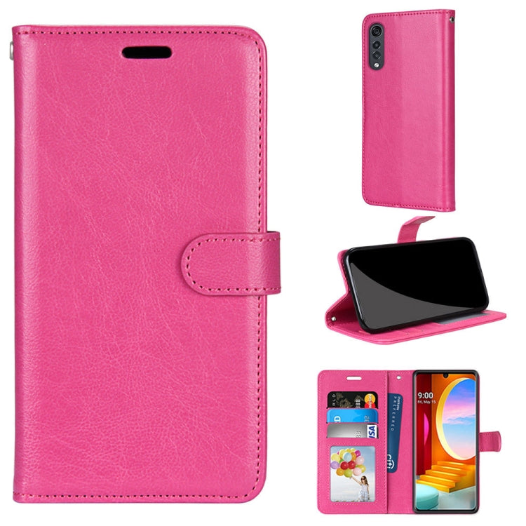 For LG Velvet Pure Color Horizontal Flip PU Leather Case with Holder & Card Slots & Wallet & Photo Frame
