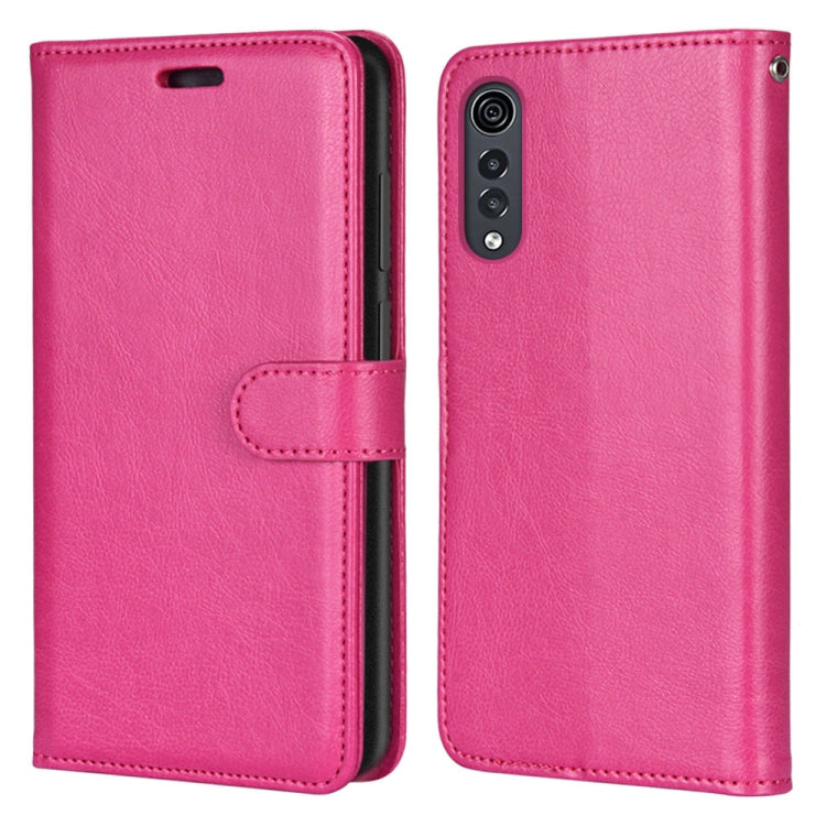 For LG Velvet Pure Color Horizontal Flip PU Leather Case with Holder & Card Slots & Wallet & Photo Frame