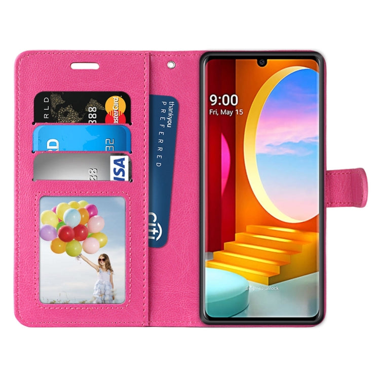 For LG Velvet Pure Color Horizontal Flip PU Leather Case with Holder & Card Slots & Wallet & Photo Frame
