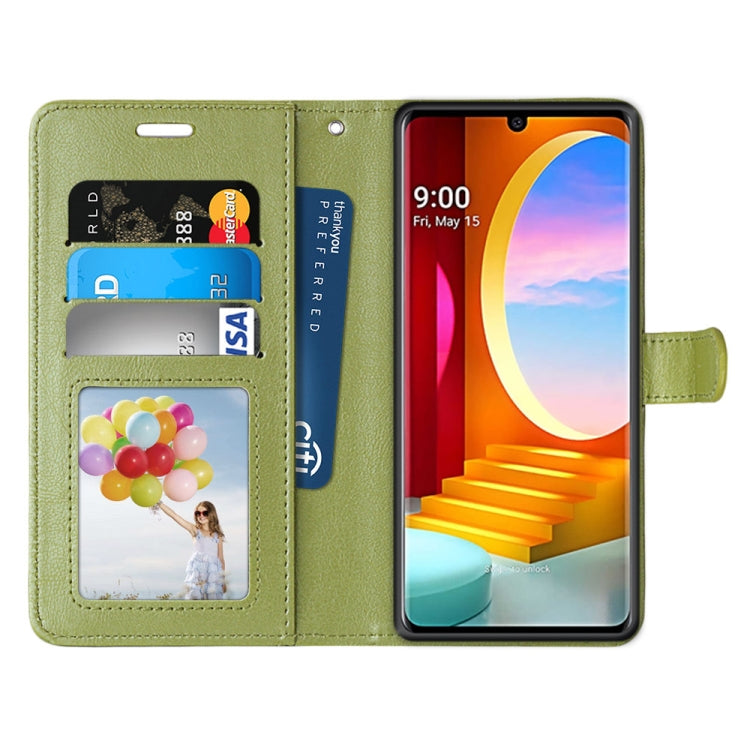 For LG Velvet Pure Color Horizontal Flip PU Leather Case with Holder & Card Slots & Wallet & Photo Frame