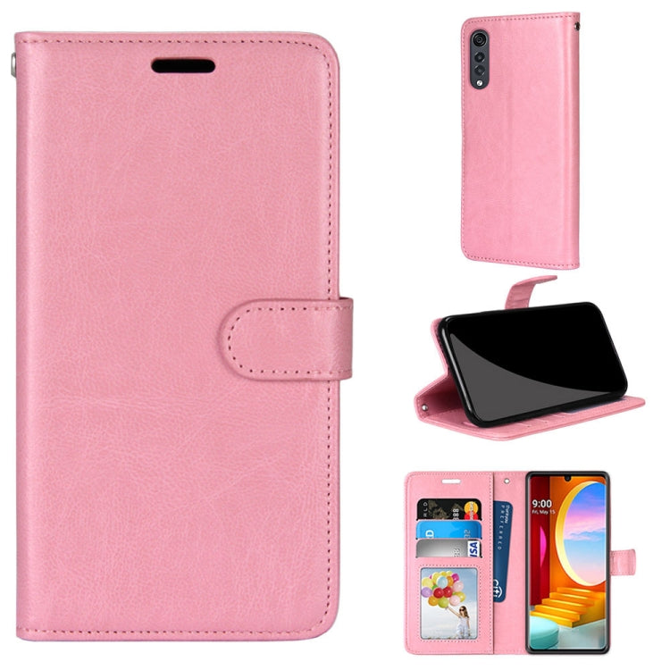 For LG Velvet Pure Color Horizontal Flip PU Leather Case with Holder & Card Slots & Wallet & Photo Frame