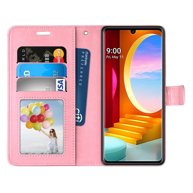 For LG Velvet Pure Color Horizontal Flip PU Leather Case with Holder & Card Slots & Wallet & Photo Frame
