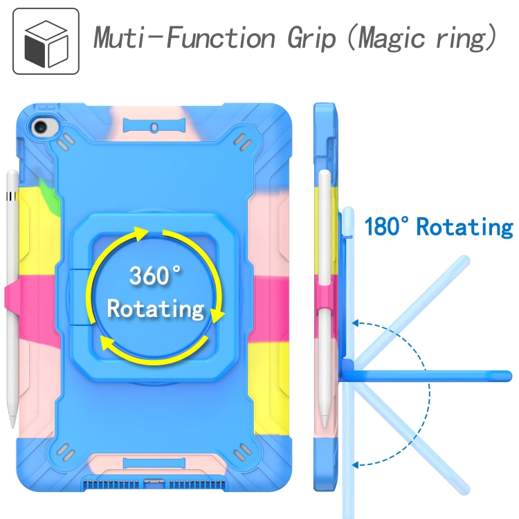 For iPad 10.2 2021 / 2020 / 2019 Contrast Color Shockproof Robot Silicone + PC Case with Wristband Holder