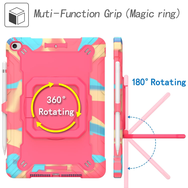 For iPad 10.2 2021 / 2020 / 2019 Contrast Color Shockproof Robot Silicone + PC Case with Wristband Holder