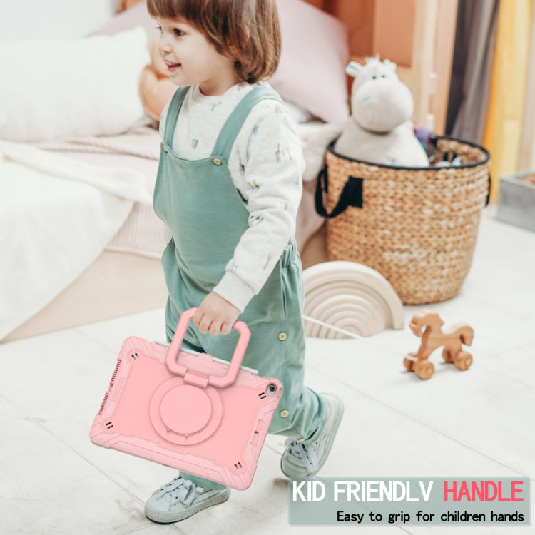 For iPad 10.2 2021 / 2020 / 2019 Contrast Color Shockproof Robot Silicone + PC Case with Wristband Holder