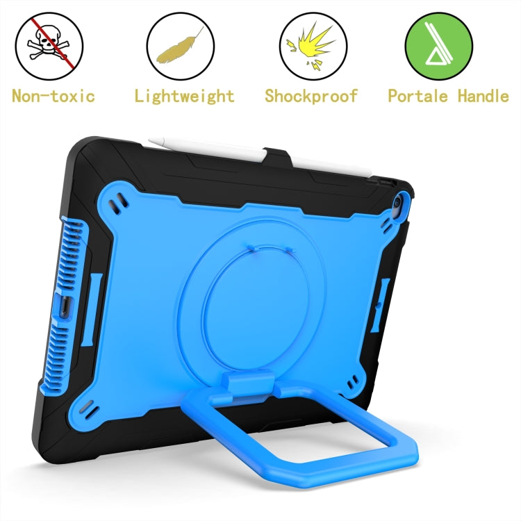 For iPad 10.2 2021 / 2020 / 2019 Contrast Color Shockproof Robot Silicone + PC Case with Wristband Holder