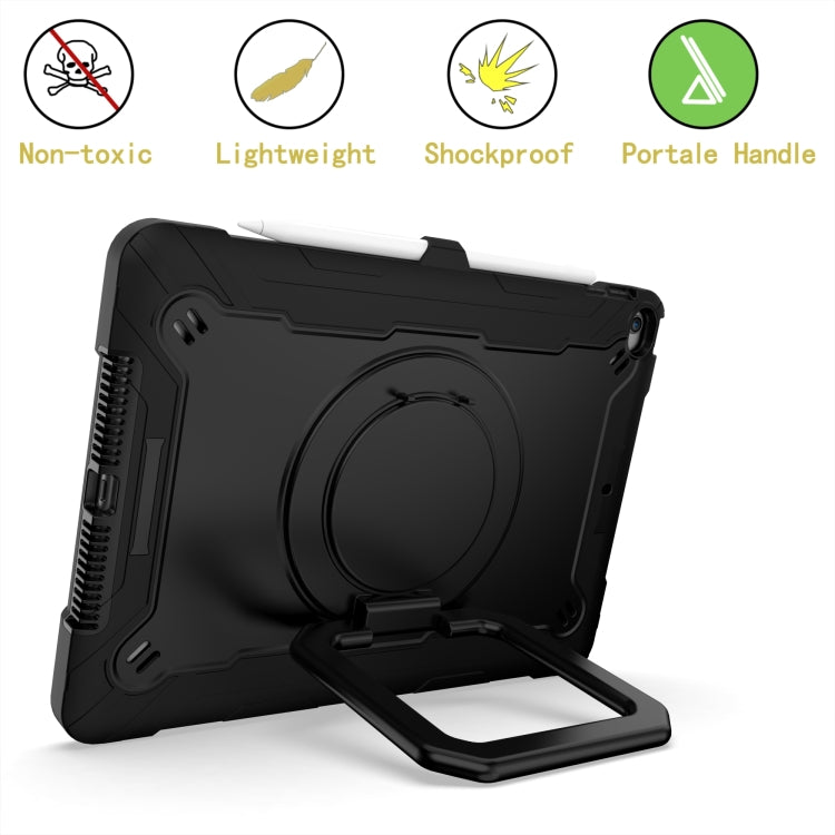 For iPad 10.2 2021 / 2020 / 2019 Contrast Color Shockproof Robot Silicone + PC Case with Wristband Holder