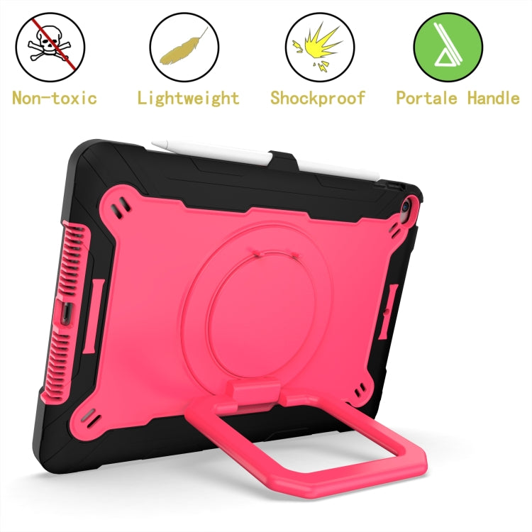 For iPad 10.2 2021 / 2020 / 2019 Contrast Color Shockproof Robot Silicone + PC Case with Wristband Holder