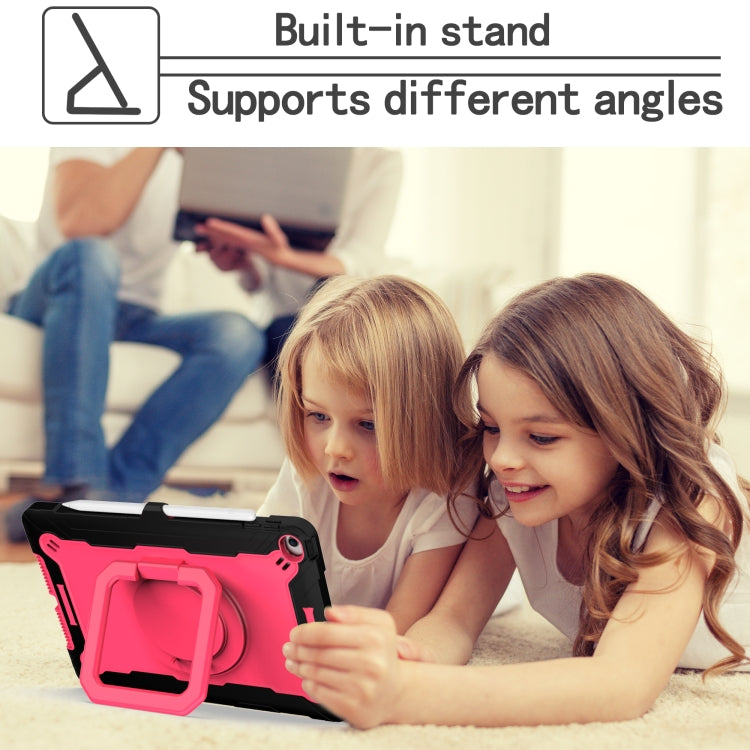 For iPad 10.2 2021 / 2020 / 2019 Contrast Color Shockproof Robot Silicone + PC Case with Wristband Holder