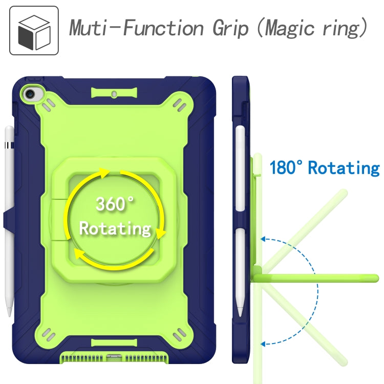 For iPad 10.2 2021 / 2020 / 2019 Contrast Color Shockproof Robot Silicone + PC Case with Wristband Holder
