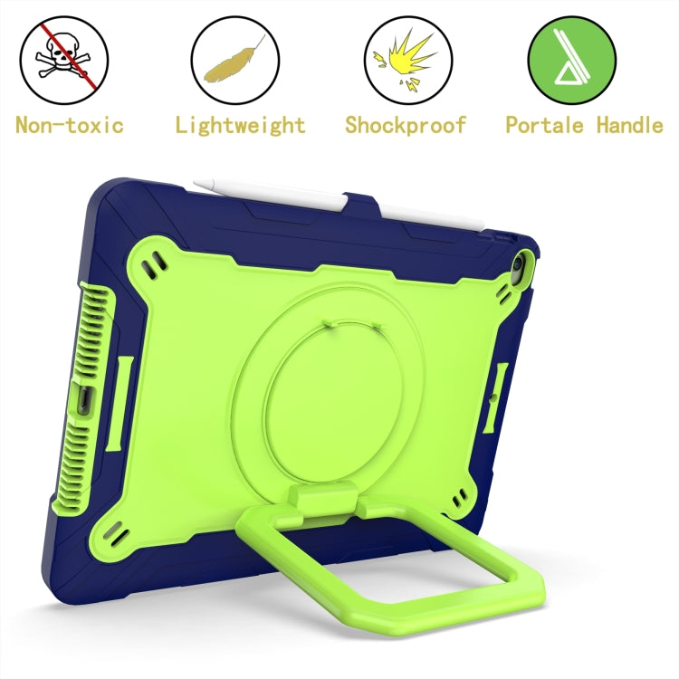 For iPad 10.2 2021 / 2020 / 2019 Contrast Color Shockproof Robot Silicone + PC Case with Wristband Holder