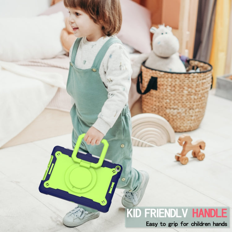 For iPad 10.2 2021 / 2020 / 2019 Contrast Color Shockproof Robot Silicone + PC Case with Wristband Holder