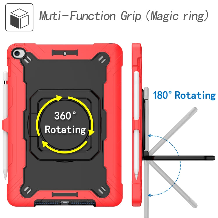 For iPad 10.2 2021 / 2020 / 2019 Contrast Color Shockproof Robot Silicone + PC Case with Wristband Holder