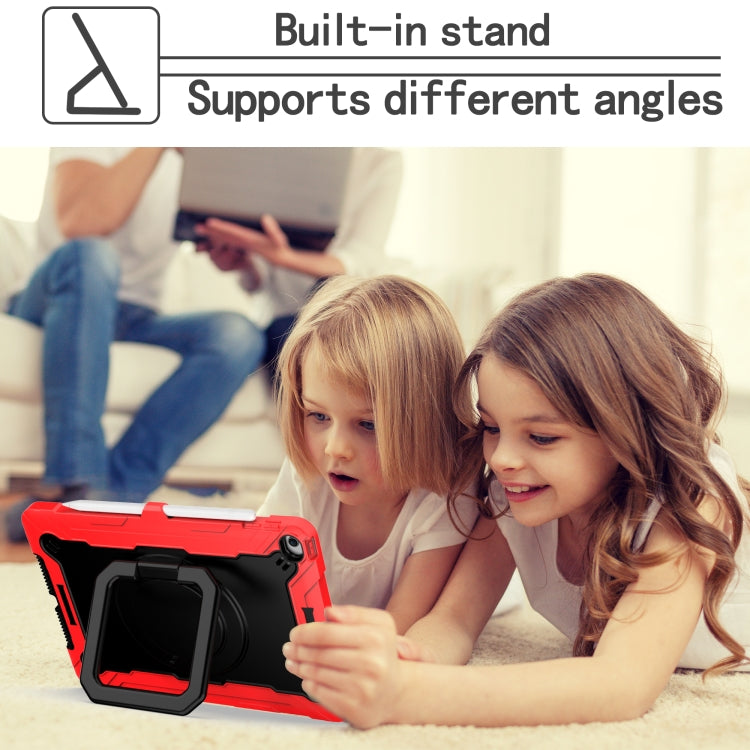For iPad 10.2 2021 / 2020 / 2019 Contrast Color Shockproof Robot Silicone + PC Case with Wristband Holder