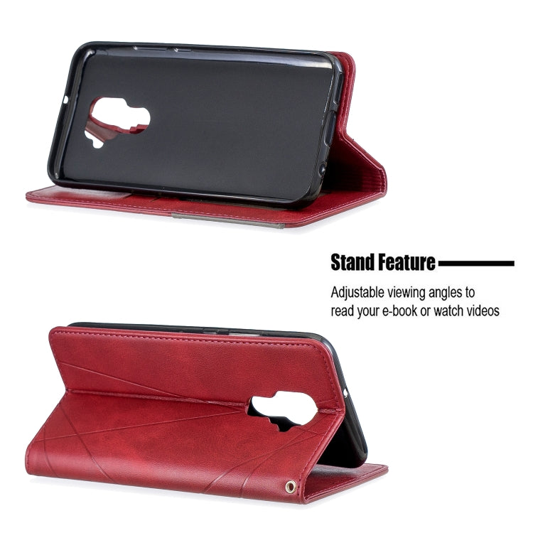 For Huawei Mate 30 Lite Rhombus Texture Horizontal Flip Magnetic Leather Case with Holder & Card Slots