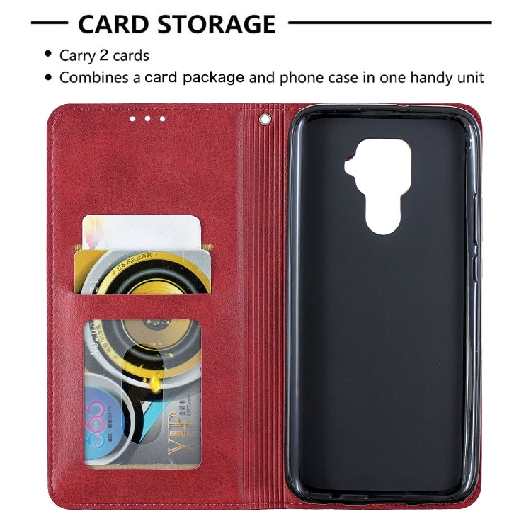 For Huawei Mate 30 Lite Rhombus Texture Horizontal Flip Magnetic Leather Case with Holder & Card Slots