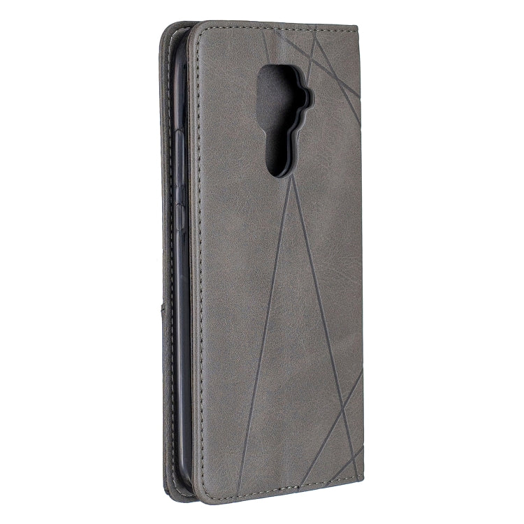For Huawei Mate 30 Lite Rhombus Texture Horizontal Flip Magnetic Leather Case with Holder & Card Slots
