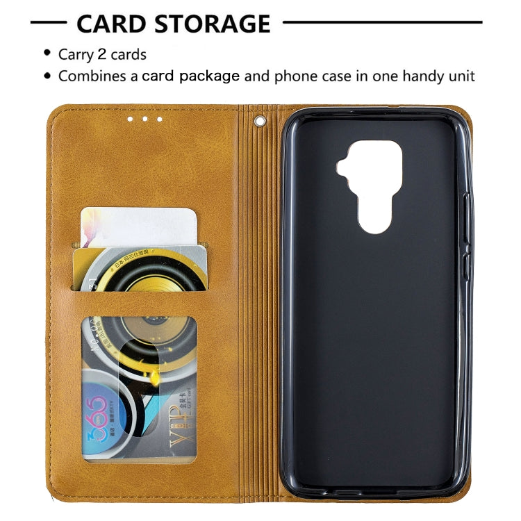 For Huawei Mate 30 Lite Rhombus Texture Horizontal Flip Magnetic Leather Case with Holder & Card Slots
