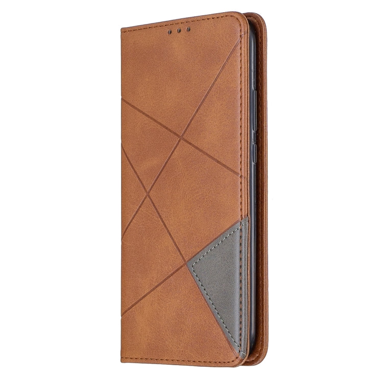 For Huawei Mate 30 Lite Rhombus Texture Horizontal Flip Magnetic Leather Case with Holder & Card Slots