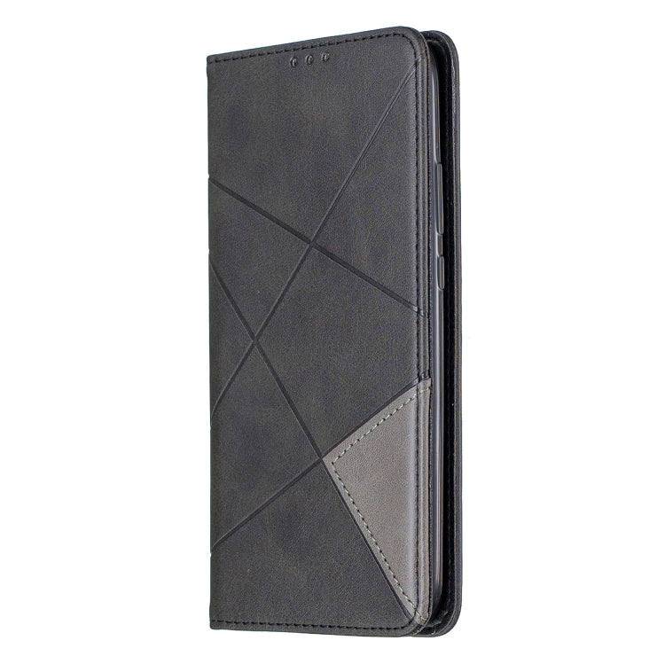 For Huawei Mate 30 Lite Rhombus Texture Horizontal Flip Magnetic Leather Case with Holder & Card Slots