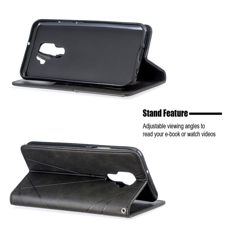 For Huawei Mate 30 Lite Rhombus Texture Horizontal Flip Magnetic Leather Case with Holder & Card Slots