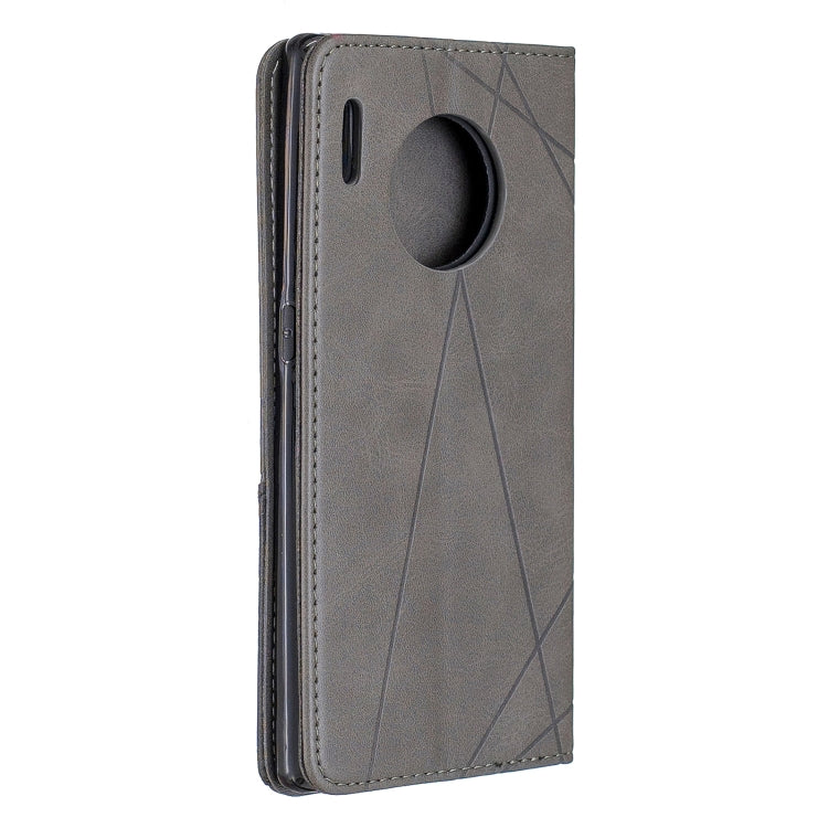 For Huawei Mate 30 Pro Rhombus Texture Horizontal Flip Magnetic Leather Case with Holder & Card Slots