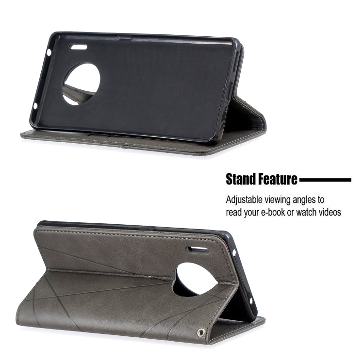 For Huawei Mate 30 Pro Rhombus Texture Horizontal Flip Magnetic Leather Case with Holder & Card Slots