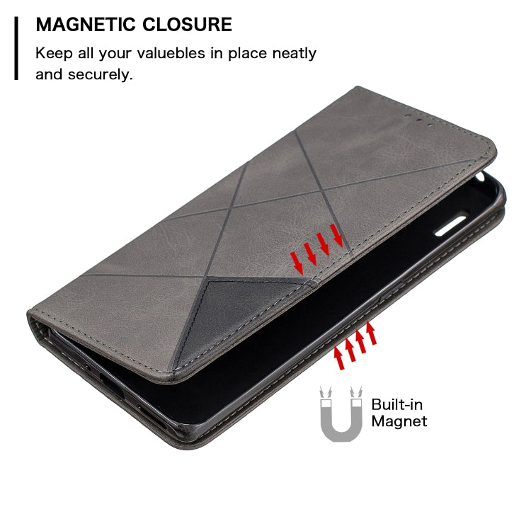For Huawei Mate 30 Pro Rhombus Texture Horizontal Flip Magnetic Leather Case with Holder & Card Slots