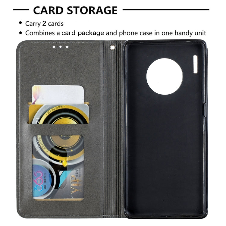 For Huawei Mate 30 Pro Rhombus Texture Horizontal Flip Magnetic Leather Case with Holder & Card Slots