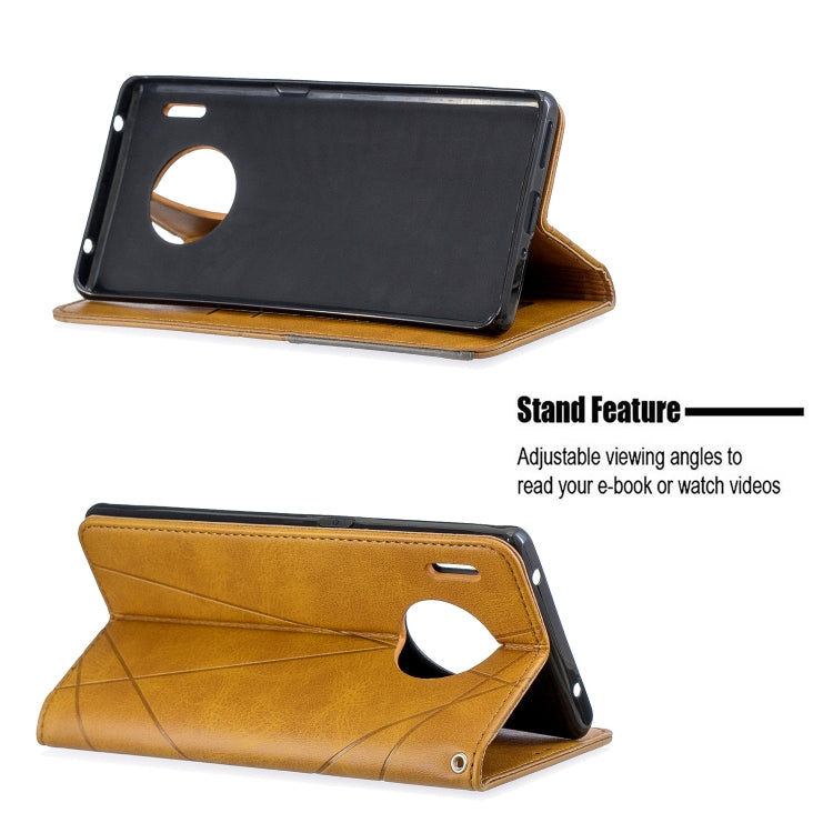 For Huawei Mate 30 Pro Rhombus Texture Horizontal Flip Magnetic Leather Case with Holder & Card Slots