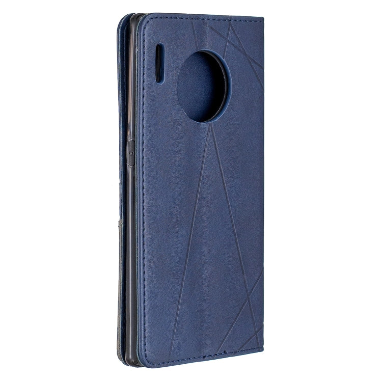 For Huawei Mate 30 Pro Rhombus Texture Horizontal Flip Magnetic Leather Case with Holder & Card Slots