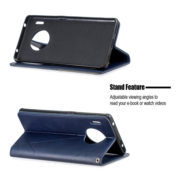 For Huawei Mate 30 Pro Rhombus Texture Horizontal Flip Magnetic Leather Case with Holder & Card Slots